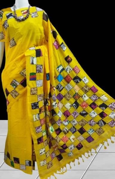 Khesh Applique Saree 01
