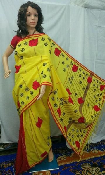 Khesh Applique Saree 03