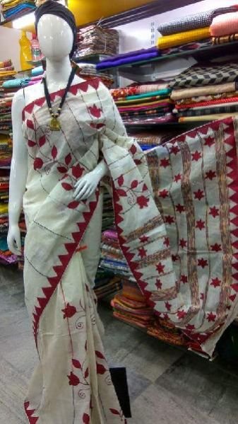 Khesh Applique Saree 04
