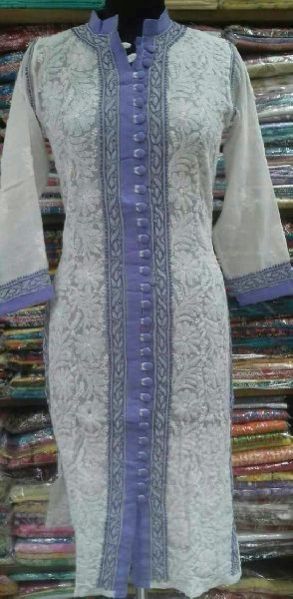 Lucknowi Chikan Dress Material 02