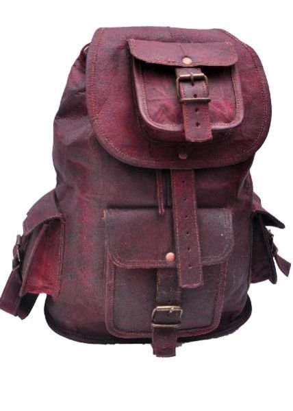 Handmade Leather Backpack Bag 04