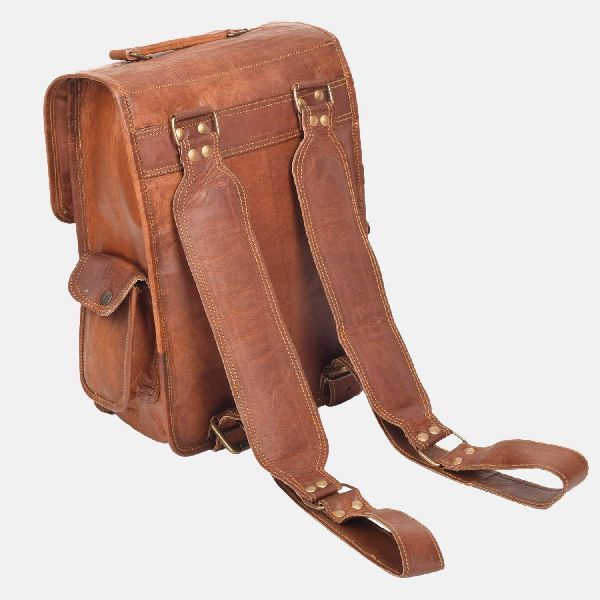 Mens And Womens Handmade Leather Rucksack Bellinger 03