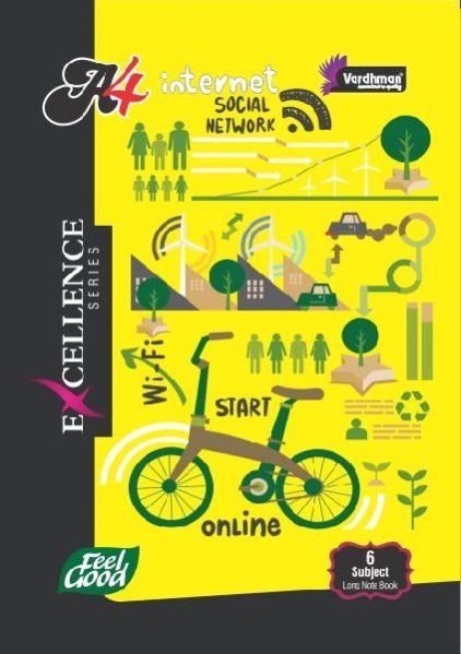 29.7cm X 21cm A4 6 Subject Long Notebook 01