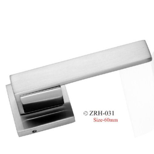 ZRH031 Zinc Quba Steel Chrome Rose Mortice Door Handle