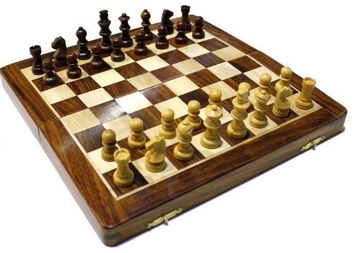 Inlaid Wood Chess Set