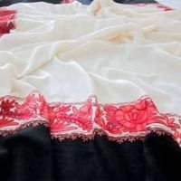 Woollen Ari Embroidery Designdar Multi Work Shawl