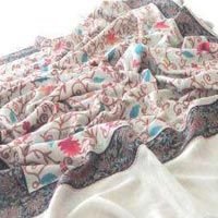Woollen Ari Embroidery Jalidar Multi Work Shawl