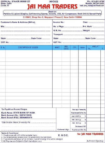 GST Invoice Printing Services 09