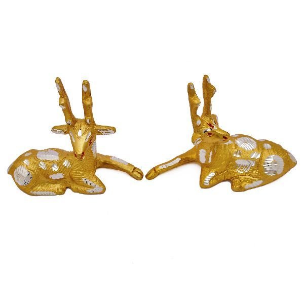 Handmade Decorative Golden Deer Statue 02