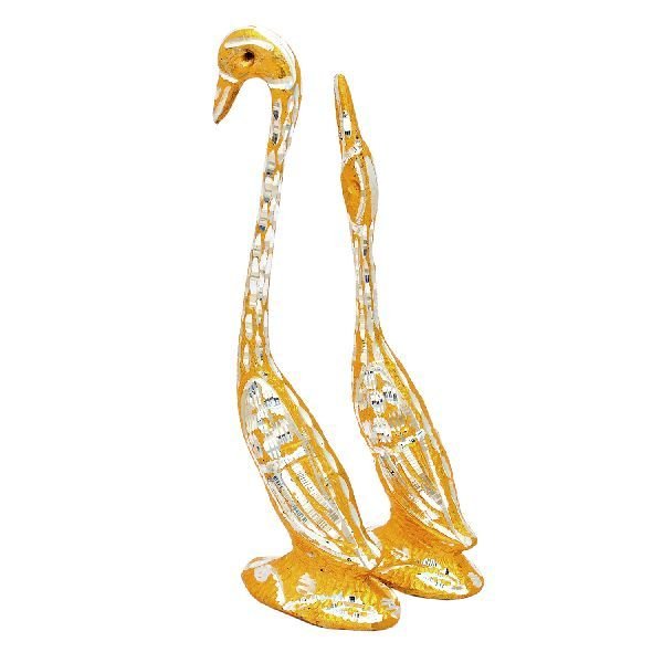 Handmade Decorative Golden Swan Statue 03