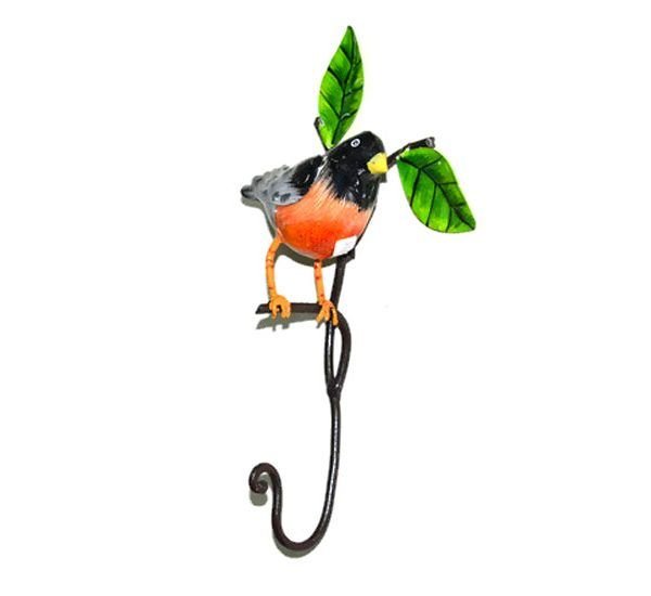 SKU-EIII1026 Iron Hand Painted Bird Wall Hook 03