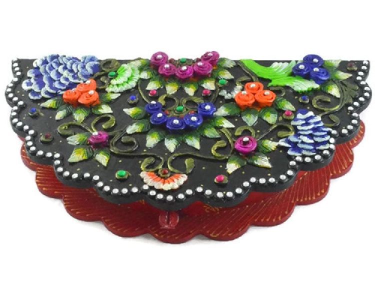Wooden Handcrafted Peacock Shaped Dry Fruit Box 04
