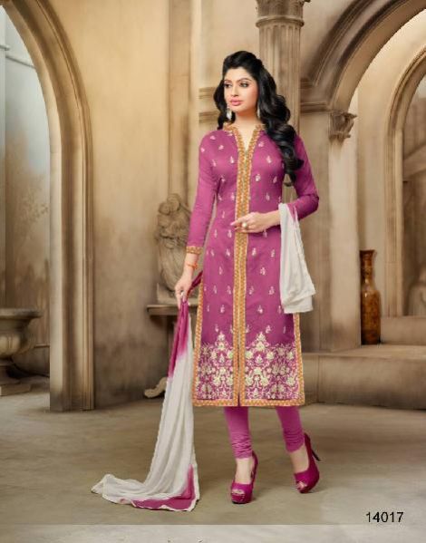 14017 Ladies Semi Stitched Suit