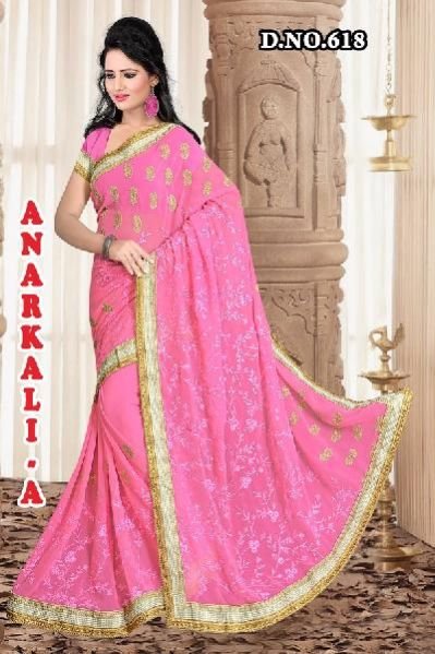 D. No. 618 Printed Saree