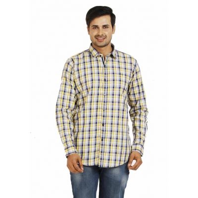 TT Mens Yellow Full Casual Shirt