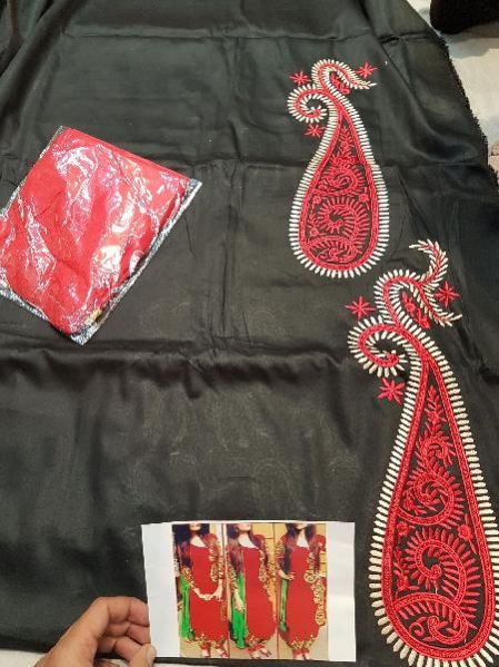 Cotton Embroidered Unstitched Suit 02