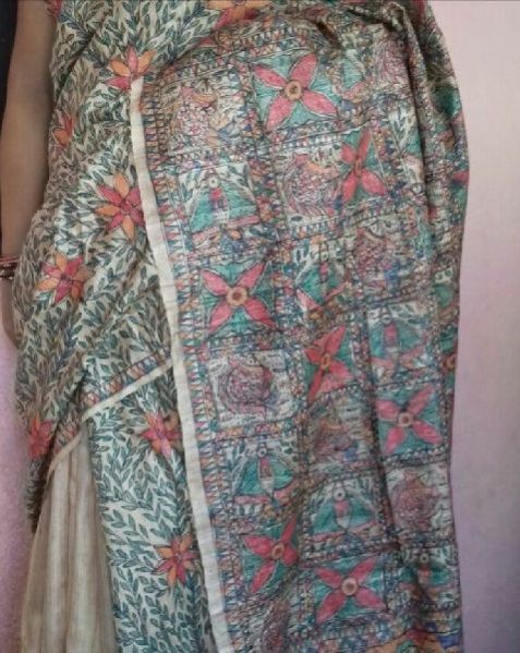Madhubani Painted Saree 06