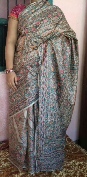 Madhubani Painted Saree 07