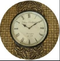 Brass Metal Embossed Clock