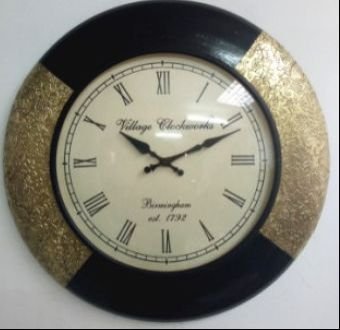Half Polished Half Metal Clock