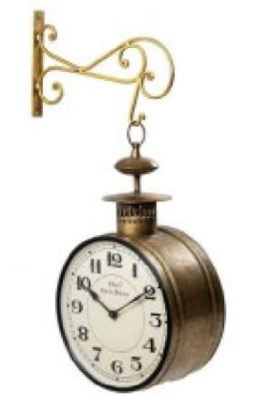 Lantern Railway Iron Clock