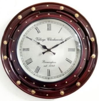Wooden Polished Rim Clock