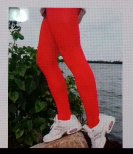 Red Track Cotton Leggings 01