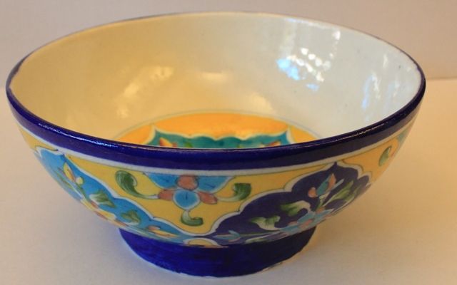 Blue Pottery Fruit Bowl