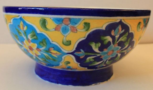 Blue Pottery Round Bowl