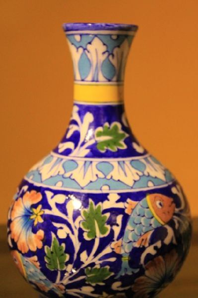 Blue Pottery Surahi