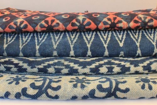 Indigo Block Print Floor Rug 02