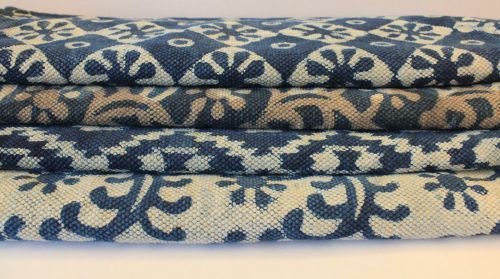 Indigo Block Print Floor Rug 03