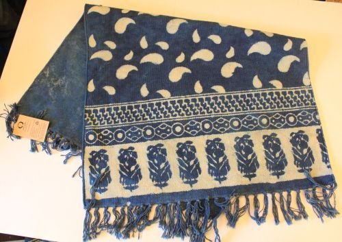 Indigo Block Print Floor Rug 06