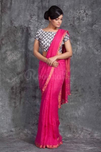 Linen Zari Sarees 08