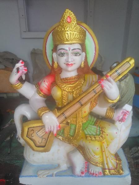 Marble Lord Saraswati Statue 04