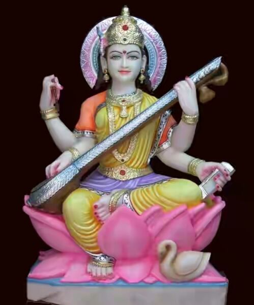 Marble Lord Saraswati Statue 05