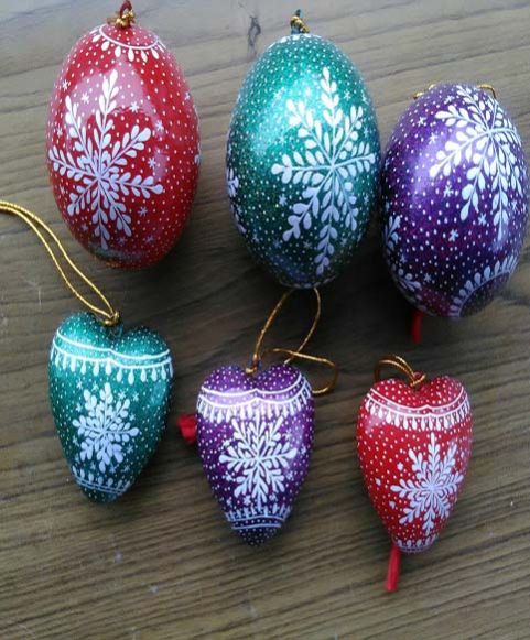Enamel Hand Painted Christmas Ornaments 08