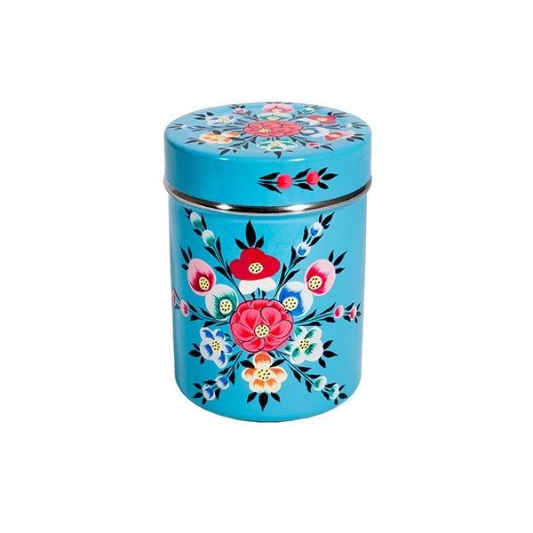 Enamel Hand Painted Dustbin 02