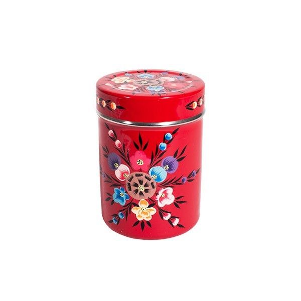 Enamel Hand Painted Dustbin 03