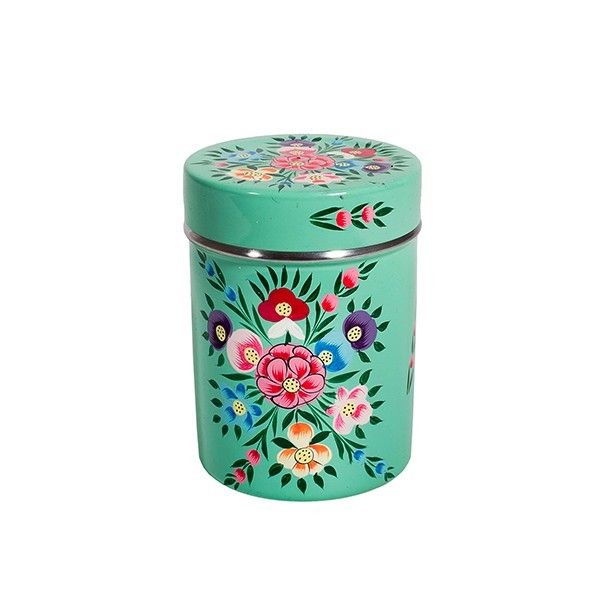 Enamel Hand Painted Dustbin 04