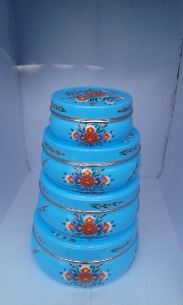 Enamel Hand Painted Round Box 02