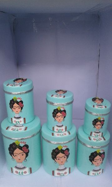 Enamel Hand Painted Spice Box Set 02