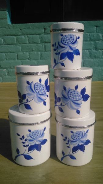 Enamel Hand Painted Spice Box Set 03
