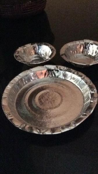 Silver Paper Plates & Bowls 01