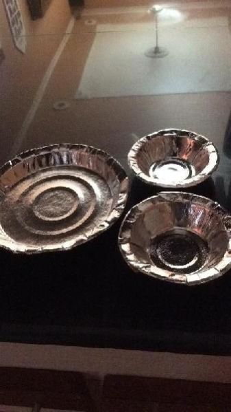 Silver Paper Plates & Bowls 03