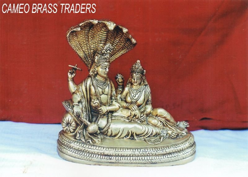 Brass Laxmi Narayan Statue