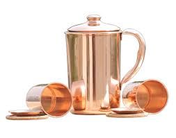 Copper Jug & Glass Set 02
