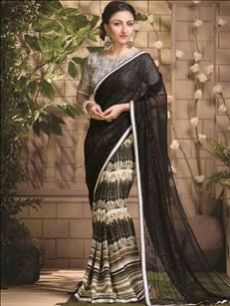 1488 Black & Ivory Party Wear Saree