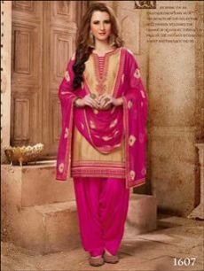 1607 Beige Ladies Salwar Suit