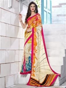 2260 Light Yellow and Pink Silk Saree